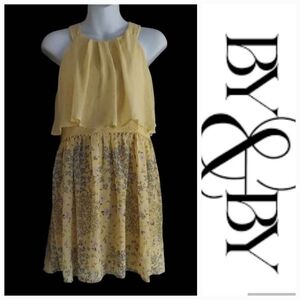 NWT Girl's BY&BY Yellow Floral Dress ~Regular & Plus Size